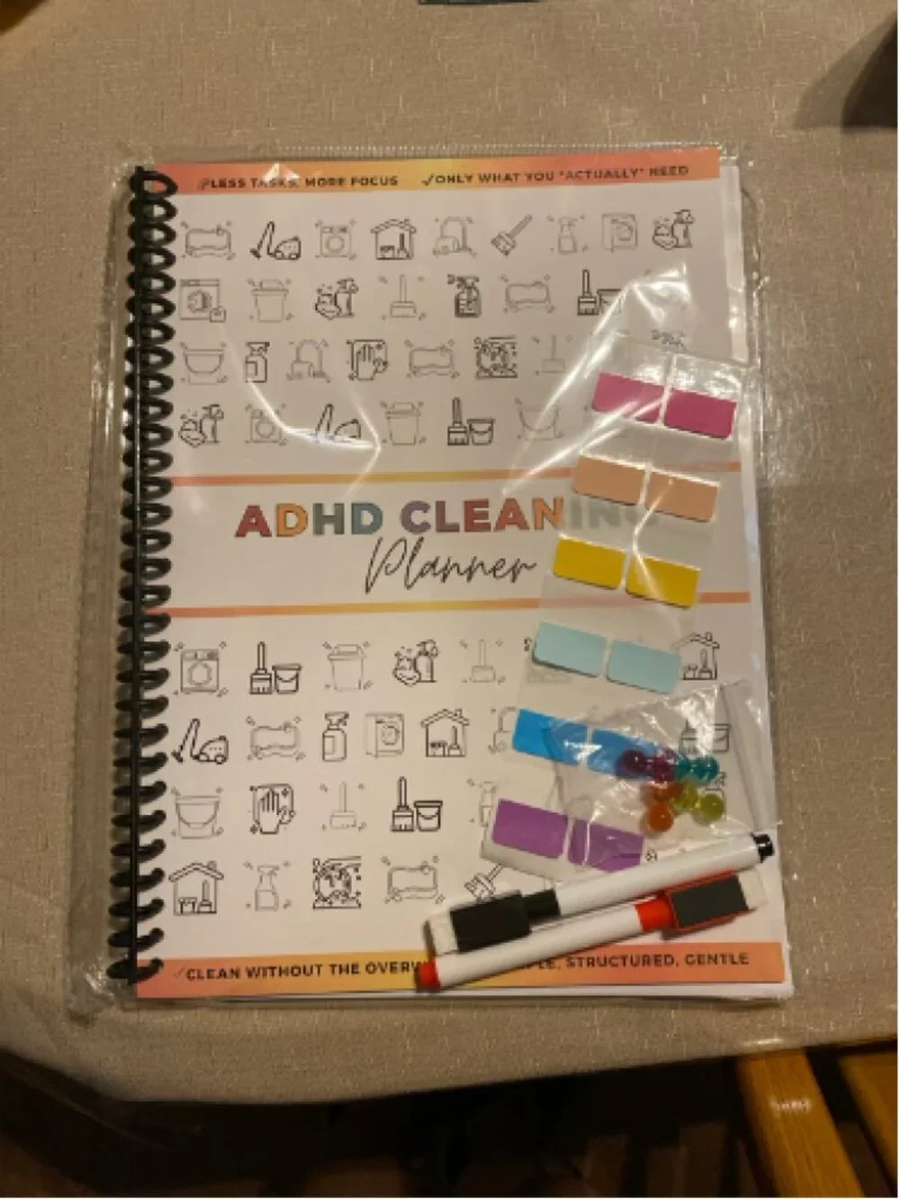 ADHD Cleaning Planner,Cleaning Schedule And Checklist Organizing Notebook Weekly